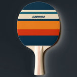 Personalisierte Retro Tischtennis Schläger<br><div class="desc">Dieses personalisierte Tischtennispaddel verfügt über eine Retro-Farbpalette mit einem coolen trendigen Schriftart.</div>