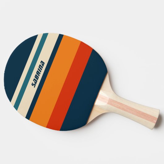 Personalisierte Retro Tischtennis Schläger (Seitenansicht)