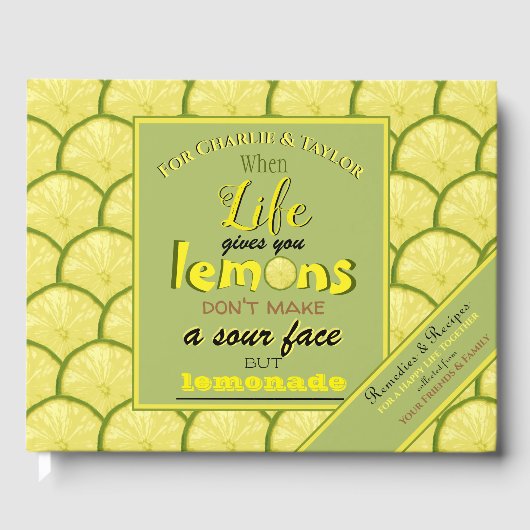 Personalisierte Retro-Typografie Gästebuch (Vorderseite)