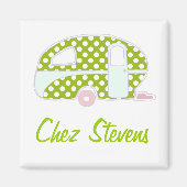 Personalisierte Retro-Vintage Caravan-Designmagnet Magnet (Vorne)