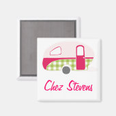 Personalisierte Retro-Vintage Caravan-Designmagnet Magnet (Vorderseite/Rückseite)