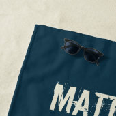 Personalisierte Retro-Waves und Sun Surf-Style Strandtuch (Beispiel)