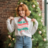 Personalisierte Retro-Weihnachtsfilme schauen Sweatshirt