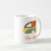 Personalisierte Retro-Wohnwagen-Besitzer-Tassen Kaffeetasse (VorderseiteRechts)