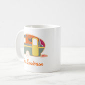Personalisierte Retro-Wohnwagen-Besitzer-Tassen Kaffeetasse (Vorderseite Links)