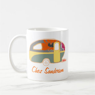 Personalisierte Retro-Wohnwagen-Besitzer-Tassen Kaffeetasse