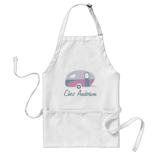 Personalisierte Retro-Wohnwagen-Schürzen Schürze (Vorne)