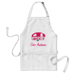 Personalisierte Retro-Wohnwagen-Schürzen Schürze