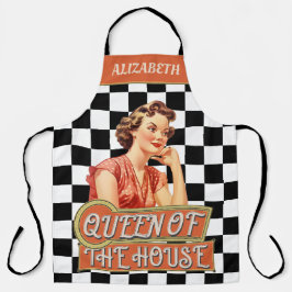 Personalisierte Retrokönigin Schürze