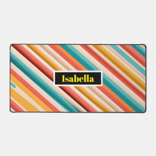 Personalisierte Retromatte Bunt Schreibtischunterlage