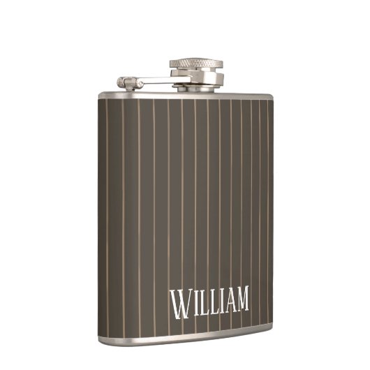 Personalisierte Retropinstreifen Flachmann (Rechts)