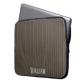 Personalisierte Retropinstreifen Laptopschutzhülle (Vorderseite Links)