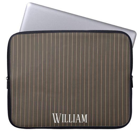 Personalisierte Retropinstreifen Laptopschutzhülle (Vorderseite)