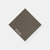 Personalisierte Retropinstreifen Serviette (Ecke)
