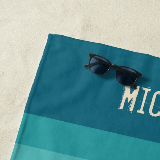 Personalisierte Retrostreifen - 70er, 80er Strandtuch (Beispiel)