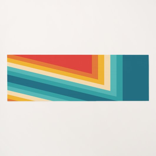 Personalisierte Retrostreifen - 70er, 80er Yogamatte (Rückseite (Horizontal))