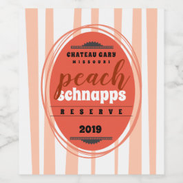 Personalisierte Retrostreifen mit hausgemachtem We Weinetikett