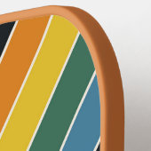 Personalisierte Retrostreifen Pickleball Schläger (Linke Seite)