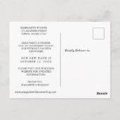 Personalisierte Rettung des neuen Datums Postkarte (Rückseite)