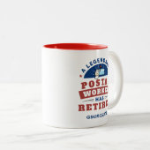 Personalisierte Retusche der Postarbeiter Zweifarbige Tasse (VorderseiteRechts)