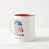 Personalisierte Retusche der Postarbeiter Zweifarbige Tasse (Vorderseite Links)