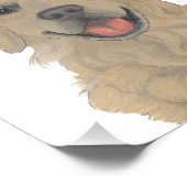 Personalisierte, reversible Golden Retriever Hunde Fotodruck (Ecke)