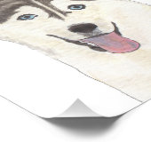 Personalisierte reversible Husky Hund Kunst Fotodruck (Ecke)