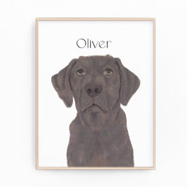 Personalisierte Reversible Schokolade Labrador Art Fotodruck