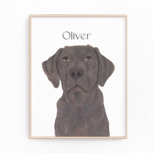 Personalisierte Reversible Schokolade Labrador Art Fotodruck
