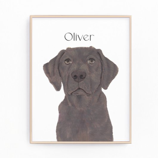 Personalisierte Reversible Schokolade Labrador Art Fotodruck
