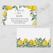 Personalisierte Rezept Anfrage Brautparty Lemons Visitenkarte (Vorne/Hinten)