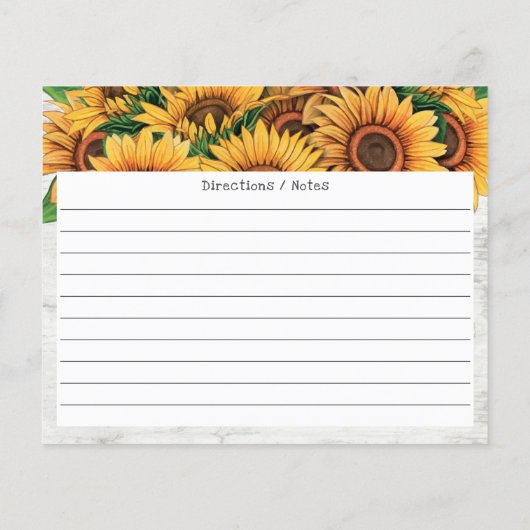 Personalisierte Rezept Card Rustikales Holz & Sonn Flyer (Hinten)