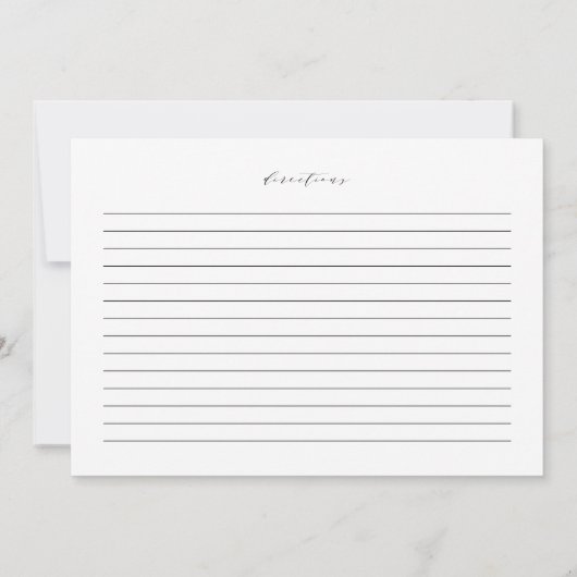 Personalisierte Rezept-Karte für Minimalistisches Einladung (Rückseite)