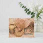 Personalisierte Rezept-Karte mit Keramik Rooster A Postkarte (Stehend Vorderseite)