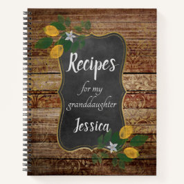Personalisierte Rezepte für meine Enkelin auf Brow Notizblock