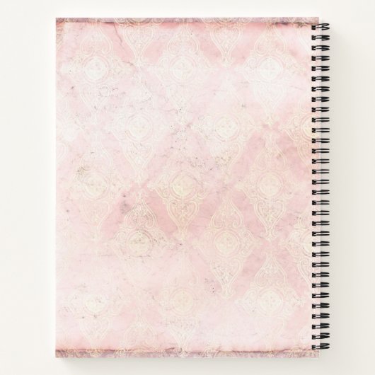 Personalisierte Rezepte für meine Enkelin auf Rosa Notizblock (Rückseite)