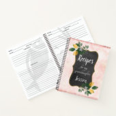 Personalisierte Rezepte für meine Enkelin auf Rosa Notizblock (Innenseite)