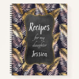 Personalisierte Rezepte für meine Tochter mit Blät Notizblock