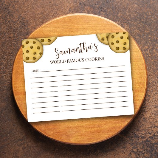 Personalisierte Rezepte Schokolade Chip Cookie Bac