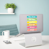 Personalisierte Rezepttrenner Aufkleber (Laptop auf Schreibtisch)
