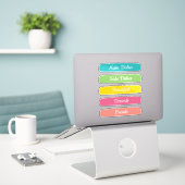 Personalisierte Rezepttrenner Aufkleber (Laptop auf Schreibtisch)