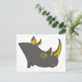 Personalisierte Rhino-Grafik Postkarte (Stehend Vorderseite)