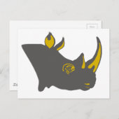 Personalisierte Rhino-Grafik Postkarte (Vorne/Hinten)