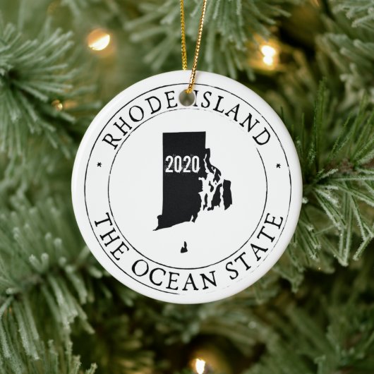 Personalisierte Rhode Island Ornament (Baum)