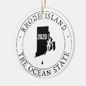 Personalisierte Rhode Island Ornament (Links)