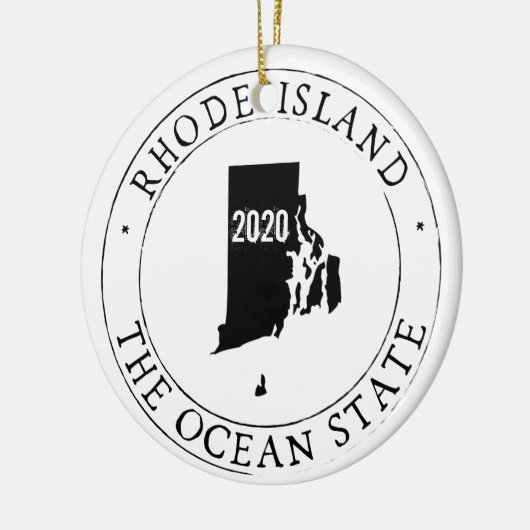 Personalisierte Rhode Island Ornament (Links)