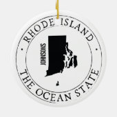 Personalisierte Rhode Island Ornament (Hinten)