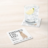 Personalisierte Rhodesian Ridgeback Dog Wedding Rechteckiger Pappuntersetzer (Vor Ort)