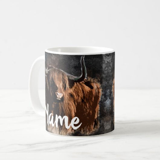 Personalisierte Rinder Ranch Farm Design Kaffeemas Kaffeetasse (Vorderseite Links)