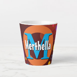 Personalisierte Rings Retro Monogramm Milchtasse